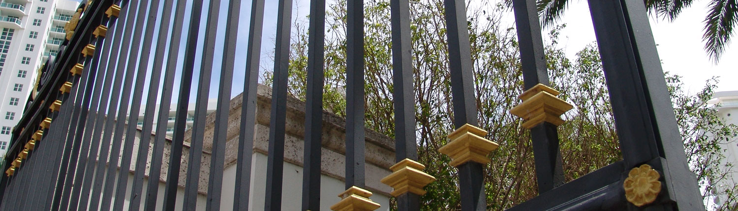 cropped photo of an iron gate