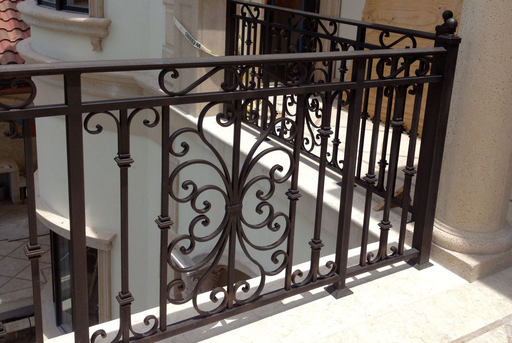 cropped photo of iron railing