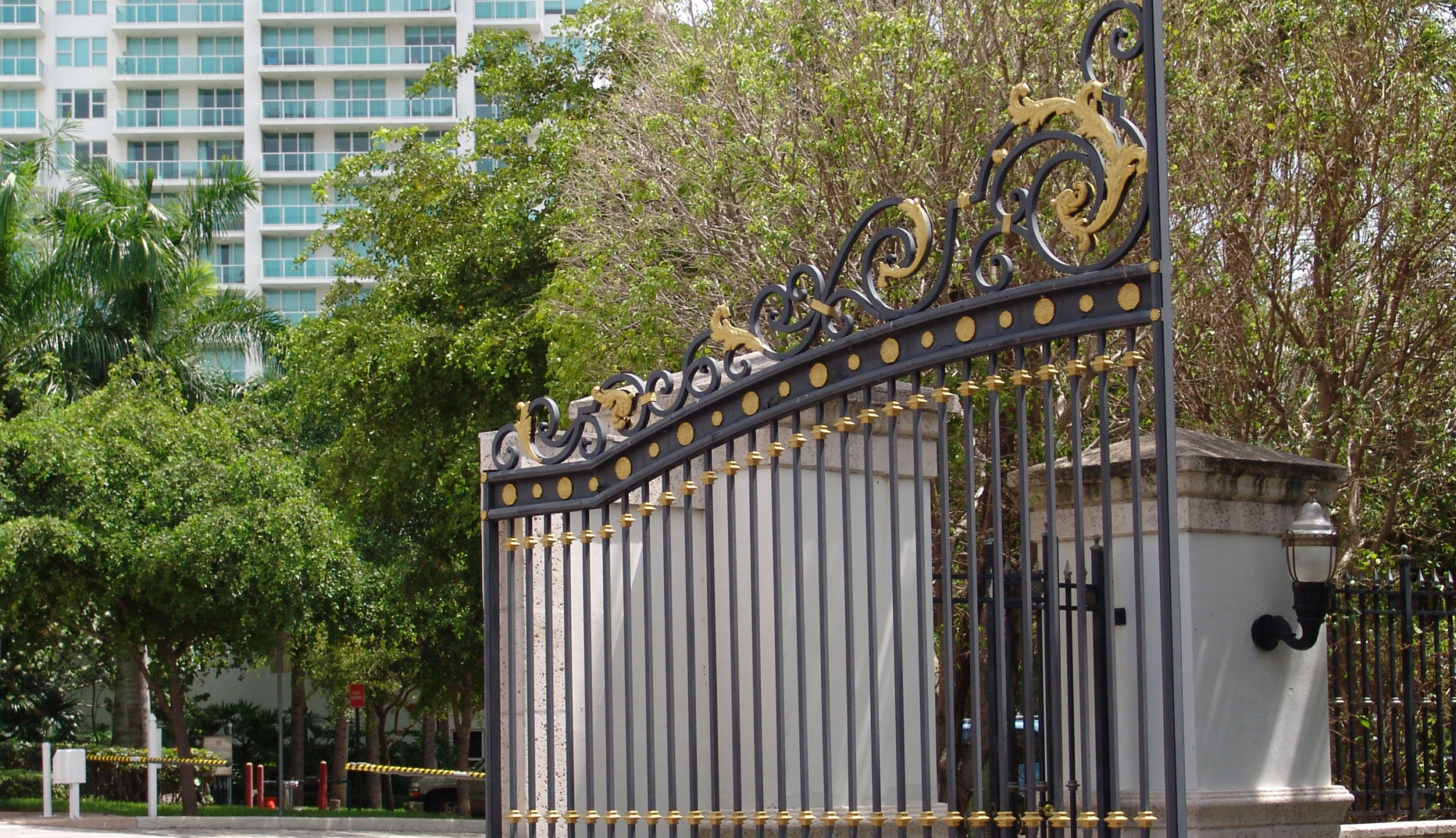 photo of on iron gate