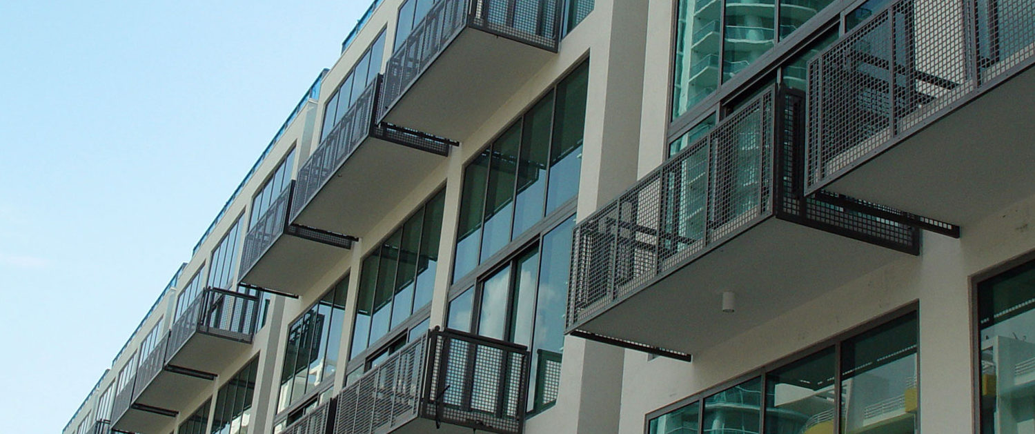 cropped photo of metal balcony rails