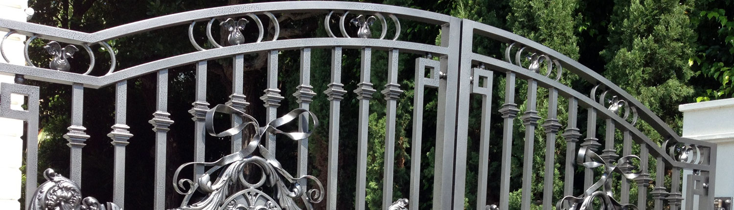 cropped shot of an iron gate