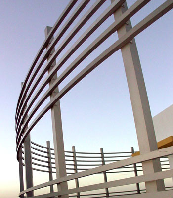 photo of metal railing
